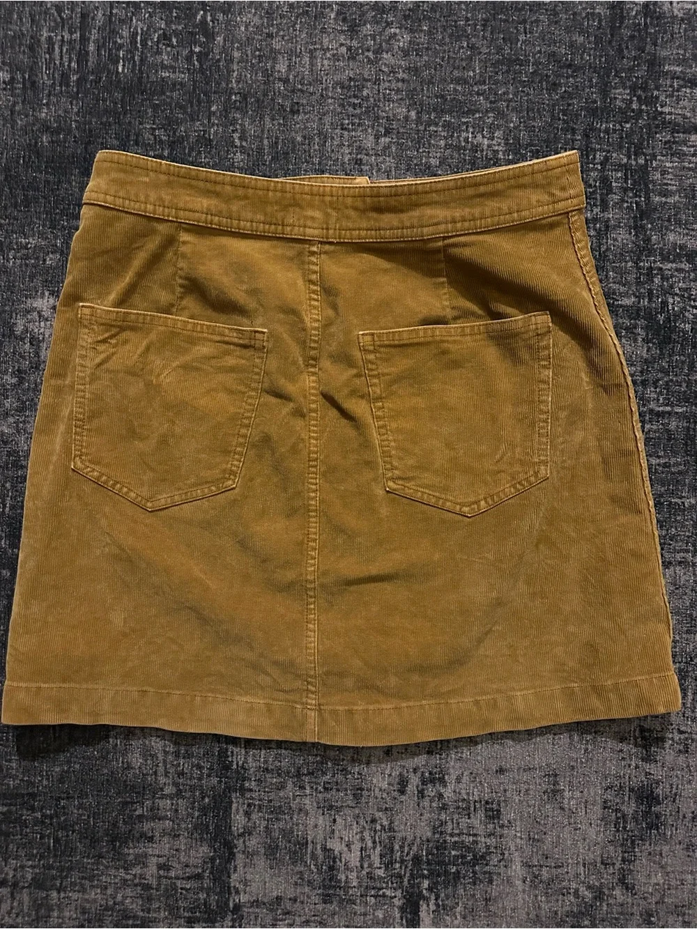 J. Crew Camel Brown Button-Front Corduroy A-Line Skirt